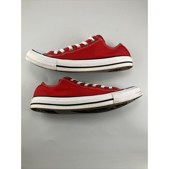 Converse Chuck Taylor Classic All Star Canvas Low Top Red - Men 7 Women 9 - Picture 9 of 11